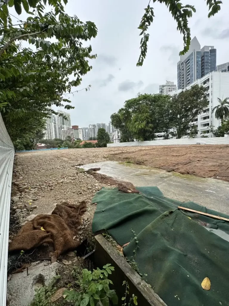 The land at 32 Gilstead has been cleared for construction