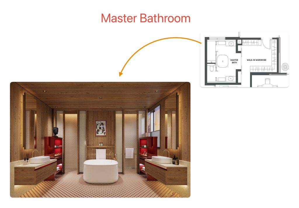 32 Gilstead Master Bath Room Floor Plan and Images